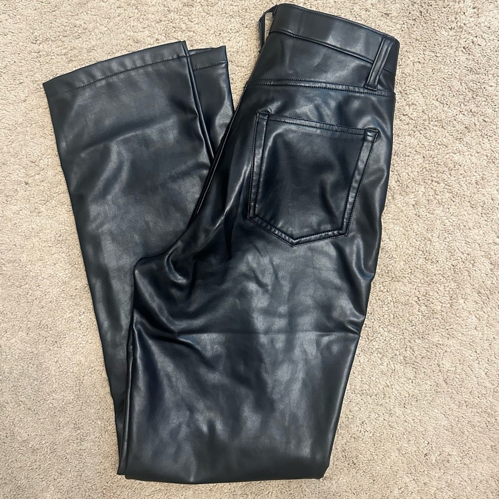 Abercrombie Black Faux Leather Pants
